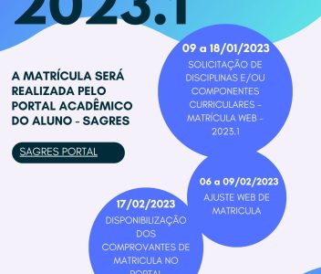 Matricula Web – Alunos Regulares 2023.1
